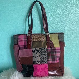 Coach patchwork small tote bag